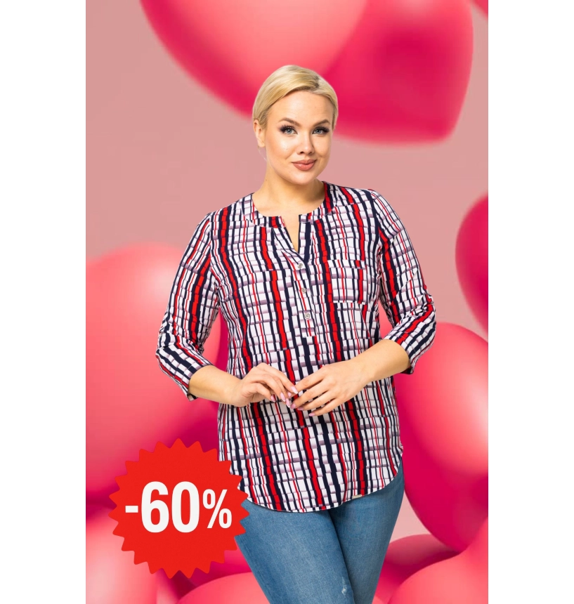 M12314 TUNIKA EWA WZÓR KRATKA